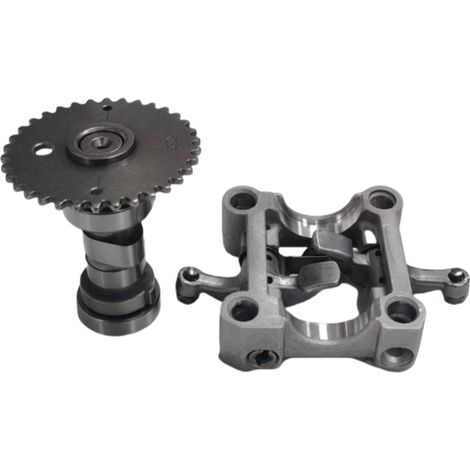 Camshaft rocker arm assembly for motorcycles, compatible with GY6 125cc, 150cc, Haomai 150 and 157QMJ camshafts.