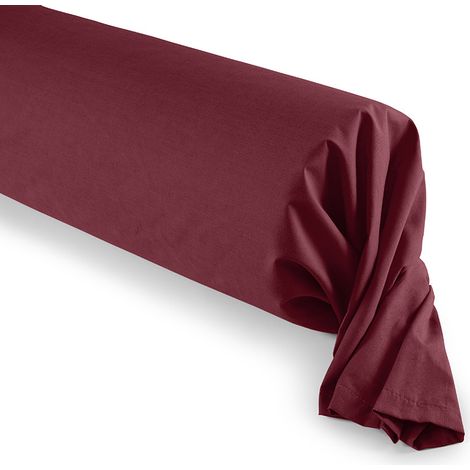 Taie de traversin 45 x 185 cm 100% coton – Tissage 57 fils/cm² – Lavable en machine à 40° – Certifiée Oeko-Tex®