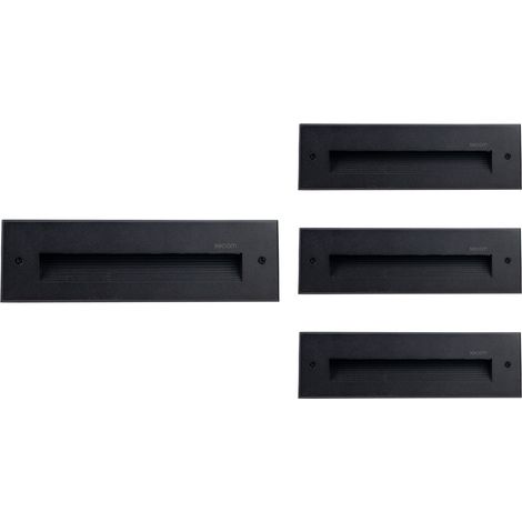 Pack 4 Apliques de Pared LED Empotrables Rectangulares Trido Medi (1/2)