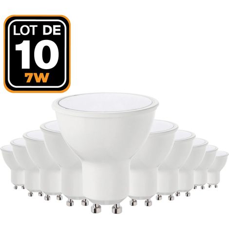 10 Glühbirnen GU10 7W eq. 50W Naturweiß 4500k Hohe Helligkeit