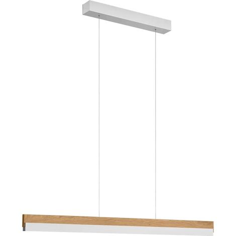 [GEBRAUCHT] B-Ware Quitani Hängeleuchte Pendelleuchte Led Eiche Nickel Verstellbar Keijo 103 Cm