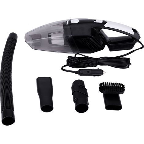 Aspirateur portable pour voiture 12 V 120 W, puissance d'aspiration 3500 PA, pour poussière humide et sèche, modèle à main (noir) (1/5)