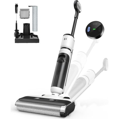 H13 Aspirateur Laveur Balai Sans Fil, 23 000 Pa d’Aspiration, 75 min d’Autonomie, Sans Fil 2-en-1, AI SmoothDrive avec Entraînement Assisté, Brosse Anti-Enchevêtrement Auto-Nettoyage, Double Réservoir (1/5)