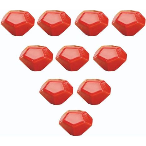 Boutons en céramique, 10 poignées forme de diamant pour armoires (1/5)