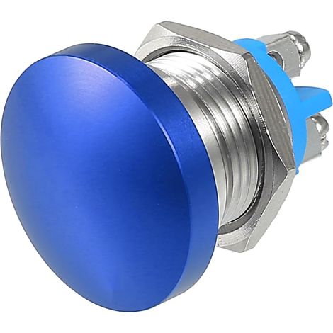 Interrupteur Bouton Poussoir Momentané Bleu 1 Pc Métal Auto (1/5)