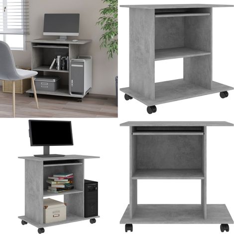 Schreibtisch Betongrau 80x50x75 cm Holzwerkstoff - Schreibtisch - Laptoptisch - PC-Tisch - Homeoffice Tisch - Bürostuhl - Home & Living (1/5)