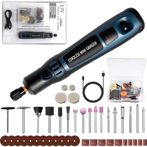 1 Stylo Graveur Électrique, 3 Vitesses Réglables, 50 Embouts, Batterie USB, Pour Sculpture, Polissage, Bricolage (1/5)