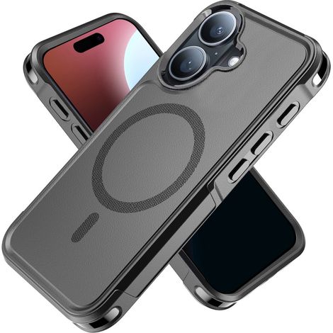 Funda para iPhone 16, MagForce MagSafe, negra (1/5)