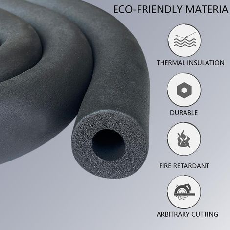 Guaina isolante per tubi anticondensa in PE espanso 9 mm – Ø13/32 mm, 1,7 m - Modello: 13mm x 1.7m (1/5)