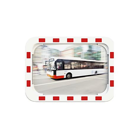 dancop  specchio stradale  H400xL600mm plastica,  rosso/bianco -  ED 40  X 60 (1/3)