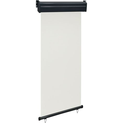 Auvent paravent store brise-vue latéral rétractable de patio jardin terrasse balcon protection visuelle écran 80 x 250 cm crème