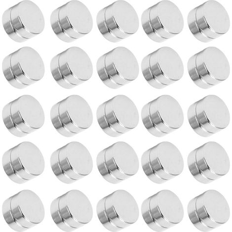 Un ensemble de 50 disques magnétiques en néodyme, de dimensions 15x2mm, adaptés à la fabrication de réfrigérateurs à faire soi-même. (1/5)