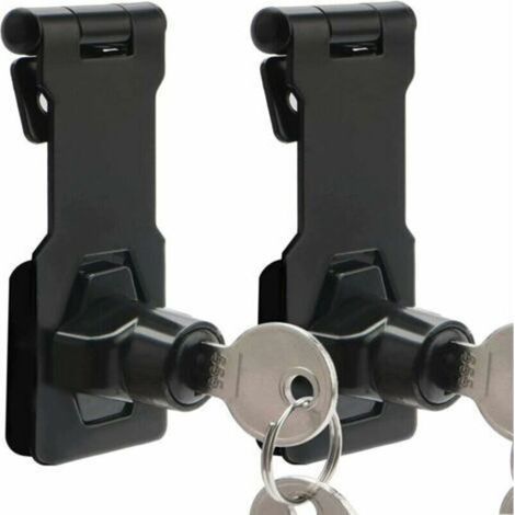 Set aus 2 Ösen à 7,6 cm mit Schlüsselöse, Metallschloss und Schlüssel. (1/5)