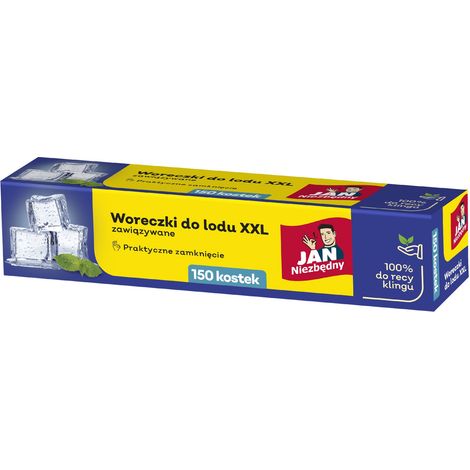 JAN NIEZBĘDNY Eisbeutel, XXL-Größe, zugebunden - 150 Würfel - 10 Beutel