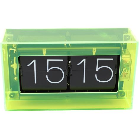 Retro Flip-Top Clock, Vintage Battery-Powered Mechanical Clock, 24 Hour Display, for Home Office Decoration (1/5)