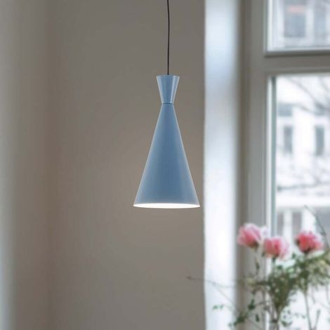 [GEBRAUCHT] B-Ware Hängeleuchte Tom Pendelleuchte Metall hellblau Leuchte Lampe E27 LED Tisch Theke (1/2)