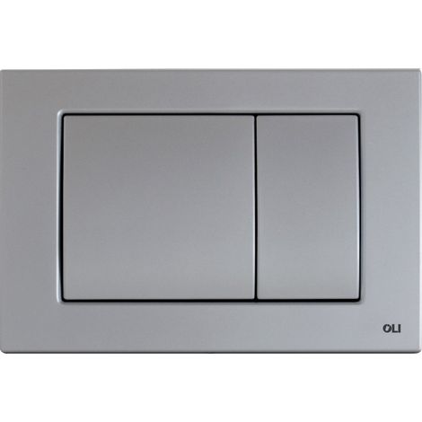 Placca doppio tasto Metal Dual Cromo Satinato cassetta incasso Oli