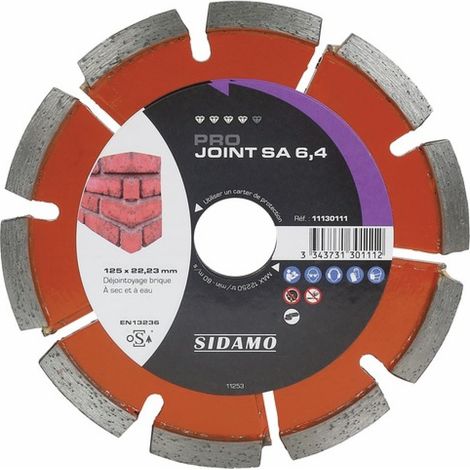 Disque diamant Pro Joint SA - 125 - 6,4 - 7 - 22,23 (1/2)