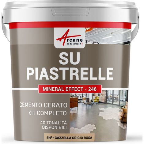 Microcemento su piastrelle - 5 m² (in 2 strati) Gazzella Grigio Rosa - ARCANE INDUSTRIES
