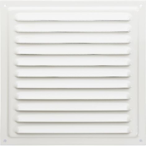 Grille de ventilation en métal Ventilation Entlüftung (20x20cm, Blanc) (1/3)