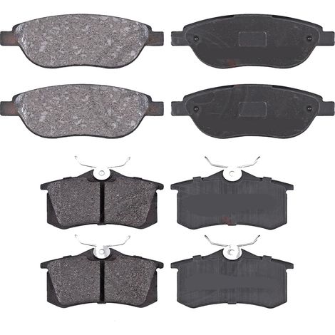 KIT PASTIGLIE FRENO ANTERIORI E POSTERIORI compatibile con CITROEN C-CROSSER (VU,VV) / PASTIGLIE FRENANTI AUTO OEM FDB1993,FDB1992 / SOSTITUZIONE DIRETTA / BASSA POLVERE / SILENZIOSO (1/4)