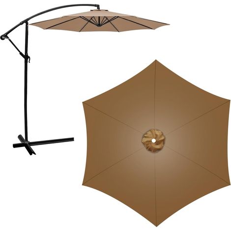 Funda de repuesto para sombrilla de 3 m, 6 varillas, funda de tela universal, para jardín, terraza, patio, playa y piscina. (1/4)