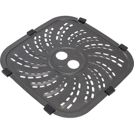 Plaque grill grille plateau support de rechange en acier inoxydable adaptable friteuse série PowerXL 6QT 8QT moyen 22.5x22.5cm/8.9x8.9in (1/5)