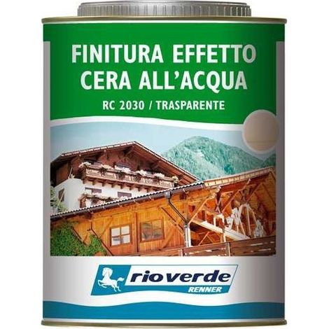 Renner rc 750ml finitura acqua cera per esterni ed interni, colori disponibili  trasparente (1/2)