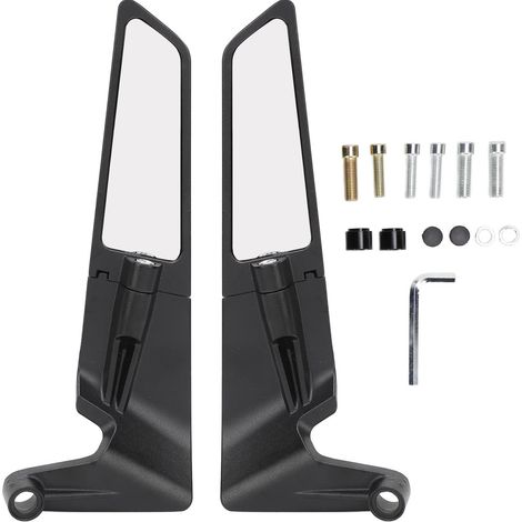 1 paire de rétroviseurs de moto 10MM et 8MM, rétroviseur latéral rotatif à ailes de vent pour CB1000R CB 650 R CB750 (1/5)