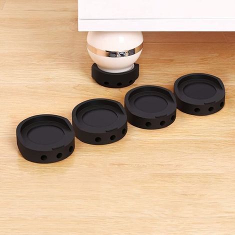 Rutschfeste Matte für Badewanne und Dusche. Set mit 4 stoßdämpfenden Gummischeiben für Waschmaschinen. (1/3)
