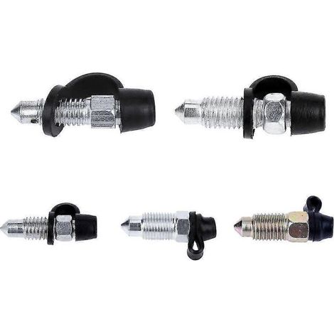 Vis de purge d'étrier de frein moto Mojoyce 6/7/8/10 mm avec capuchon anti-poussière, 1 pièce - 7 x 1 mm, argent