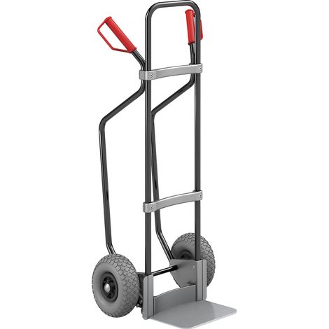 eurokraft pro, Diable avec semelles, noir, l x p bavette 280 x (1/2)