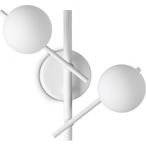 Ideal Lux ATLAS Appliques murales globe blanches 2x G9