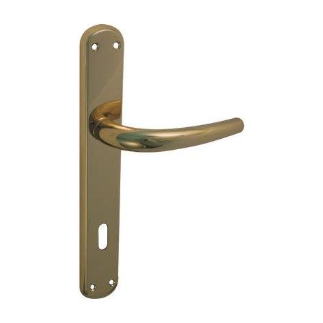 MANIGLIA TORINO OTTONE FORO PATENT - ZAMA OTTONE LUCIDO Q8 I.MM 90 CF=PZ 2- 1 confezioni