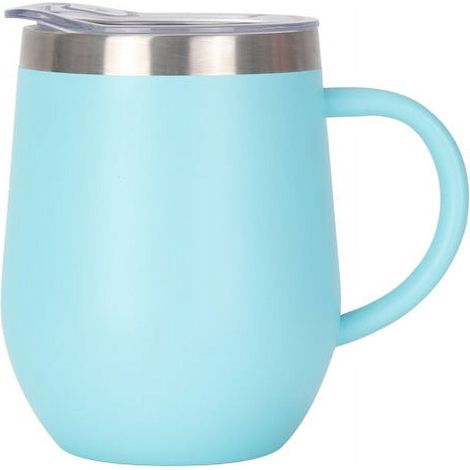 1 Tasse isotherme,acier inoxydable,poignée ergonomique,couvercle anti-fuite,12oz,voyage (1/5)