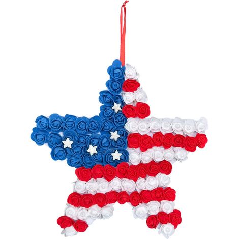 Guirlande Étoile À Cinq Branches - Décoration Extérieure Pour Fête Nationale - Accrochage Mur Ou Porte - 1 Pièce (1/5)