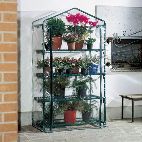Serra da Giardino in Acciaio 4 Ripiani con Telo Rama Azalea Big Verde