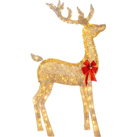 Ensemble de 3 guirlandes lumineuses LED en acrylique en forme de rennes, sur le thème de Noël, pour les fêtes, les mariages, les fenêtres, les arbres et les décorations saisonnières.-AquaForge (1/5)