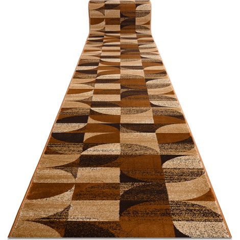 Läufer ROYAL H387 GEOMETRISCH braun / senf 80cm brown 80x250 cm