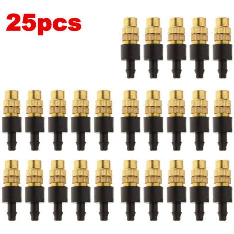 Buse d'atomisation en cuivre 25PCS Buse en cuivre pour irrigation goutte à goutte de jardin (1/5)