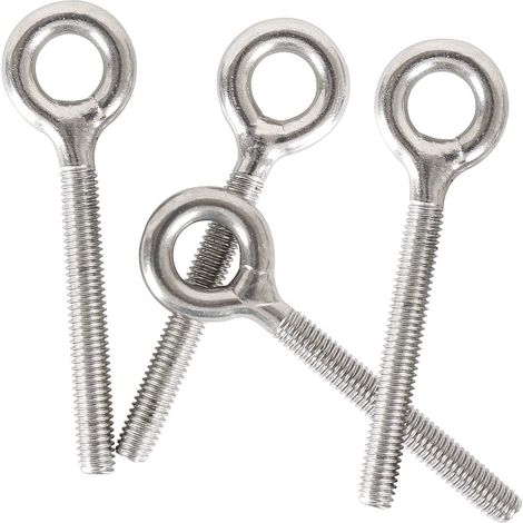 Boulons à œil M4 en acier inoxydable 304, vis à anneau, boulons à œil soudés, filetage métrique, lot de 10