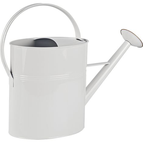 Metall Gießkanne Victoria 10L Weiß / Messingfarben mit Brause mit Gießkopf (1/3)