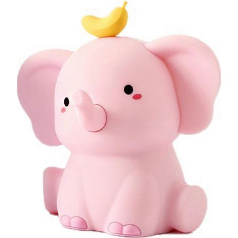 Elephant Veilleuse Siliconee BPA-Free D – étanche éclairage LED – pour Extérieur – Rose (1/5)