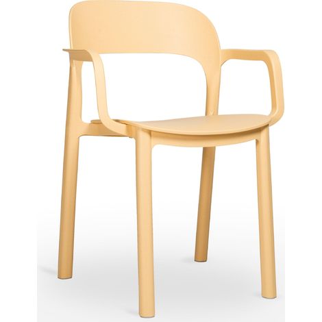garbar ONA ECO Fauteuil Recyclé Intérieur, Extérieur Jaune Feu - Set 4