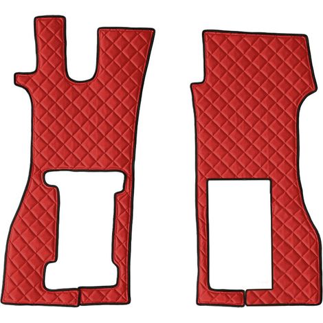 Coppia tappeti in Skeentex - Rosso - compatibile per Scania R Serie 7 - New Generation (11/1602/25) sedile pass. pneumatico