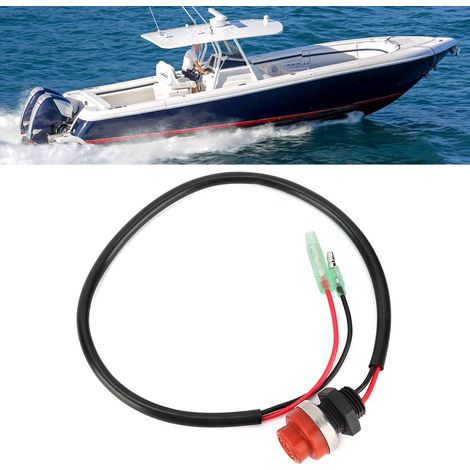 Interrupteur Marque Arrêt Sans Clé Bouton Poussoir pour Moteur Hors-Bord Bateau Yacht
