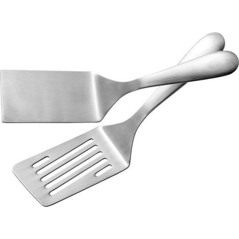 Spatules de Cuisine Inox 2pcs, Burger Grill Professionnel (1/5)
