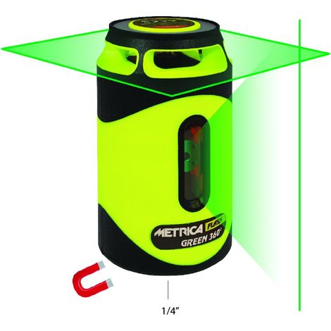 LIVELLA LASER AUTOLIVELLANTE CON LASER VERDE A 360° PORTATA 40MT. - IP54 - INeOUT 61435