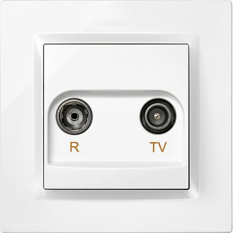 presa televisione bianca con cornice (1/2)