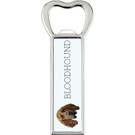 Bloodhound, cane di St. Hubert - apribottiglie con foto e iscrizione per la birra Art-Dog (1/5)